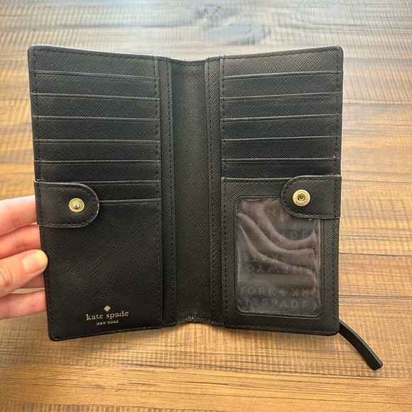 Kate Spade black slim bifold wallet - Picture 9 of 9